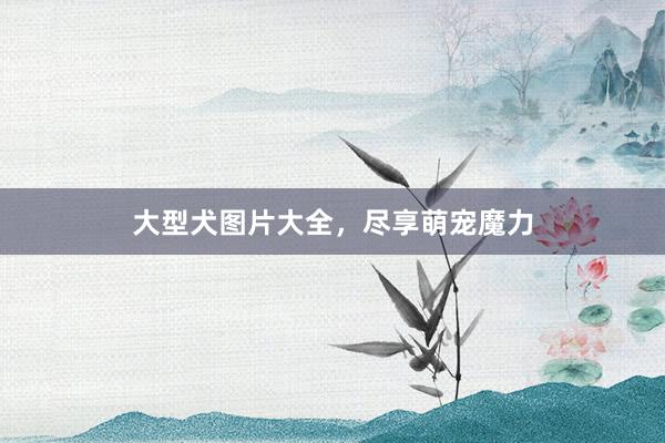 大型犬图片大全，尽享萌宠魔力